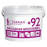 Готовая фасадная шпаклевка полимерная Форман 92, 3 кг ведро